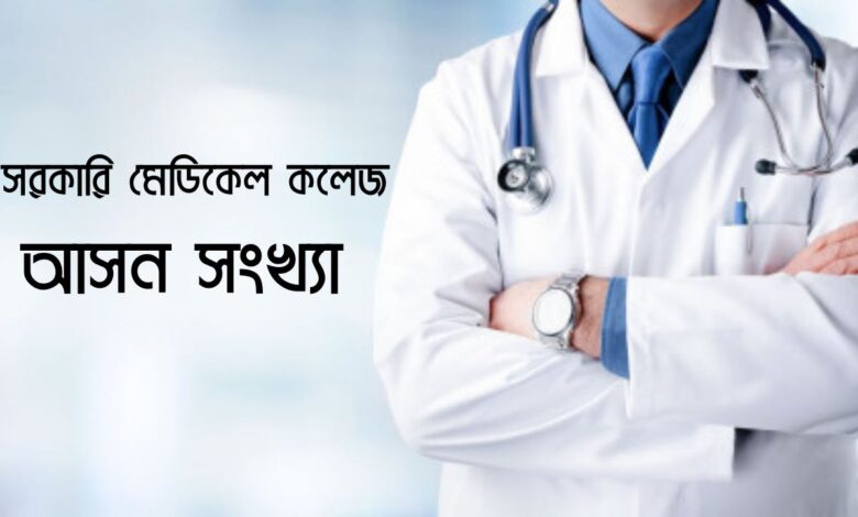 সরকারি মেডিকেল কলেজ আসন সংখ্যা