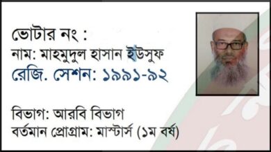 Photo of ডাকসুর সবচেয়ে বয়স্ক ভোটার— কে এই ড. ইউসুফ